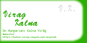 virag kalna business card